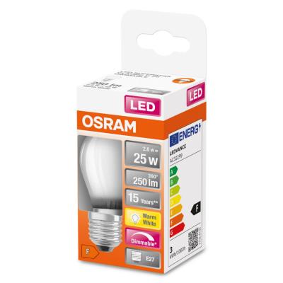 LED-LAMPA KLOT (25) E27 DIM MATT 827 CL P OSRAM