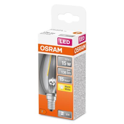 LED-LAMPA KRON (15) E14 KLAR 827 CL B OSRAM