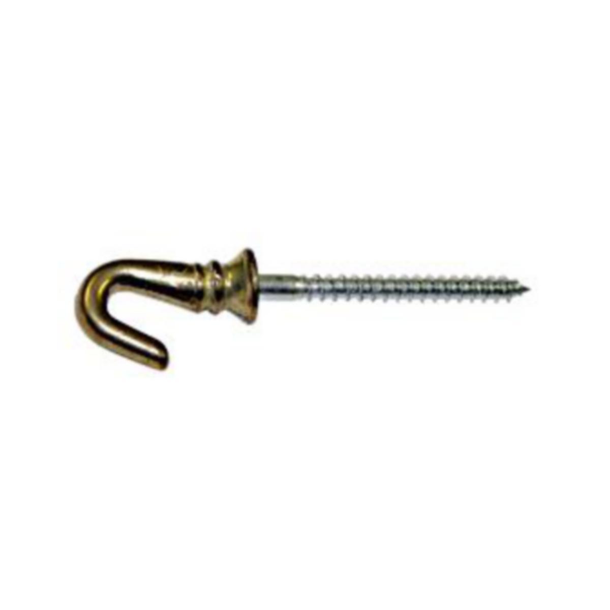 Takkrok trägänga mässing - TAKKROK MÄSSING CA 105MM SKRUVLÄNGD CA 70 MM