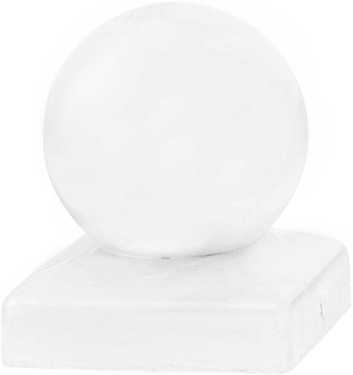 Stolplock med knopp - STOLPLOCK M KNOPP VIT 71X71 MM