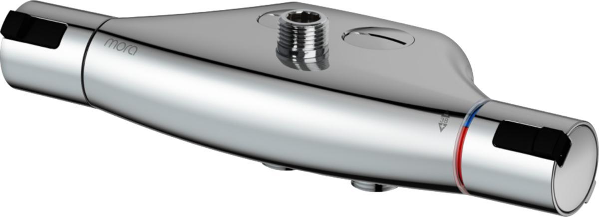 Termostatblandare för dusch, 40 c/c, utl upp, Mora Cera T4 - DUSCHBL MORA CERA T4 40CC INLOPP NED UTLOPP UPP 8344180