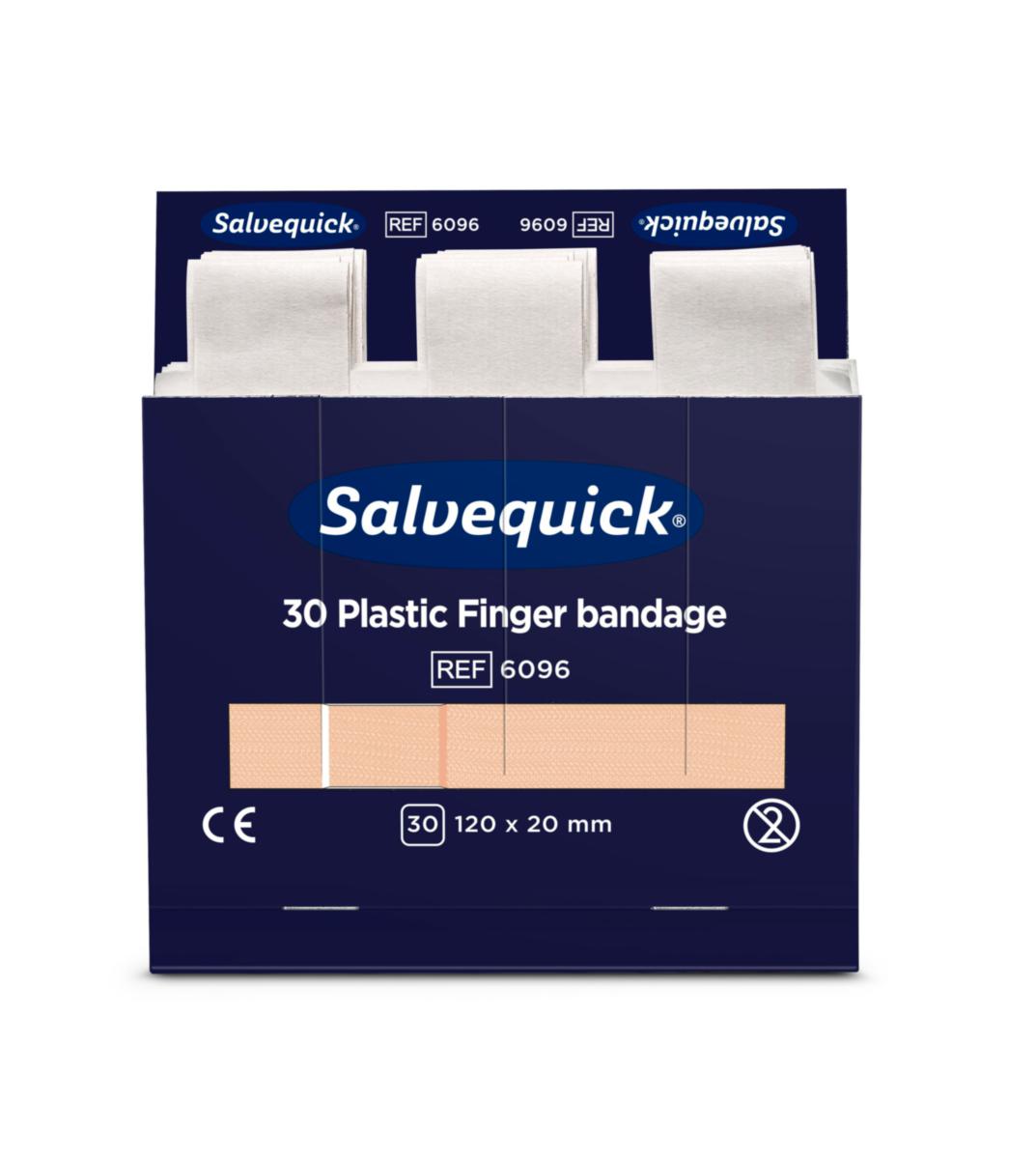 Plåster Salvequick 6096 - PLÅSTER SALVEQUICK 6096 PLAST FINGER 120X20 MM F30/ST