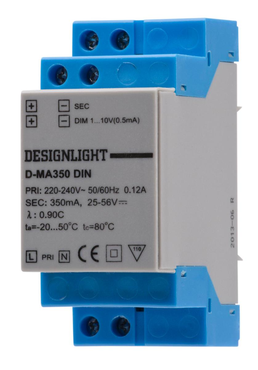 LED-drivdon konstantström dinmontage - LED DRIVD 350MA 9-20W DIN DIMB D-MA350DIN