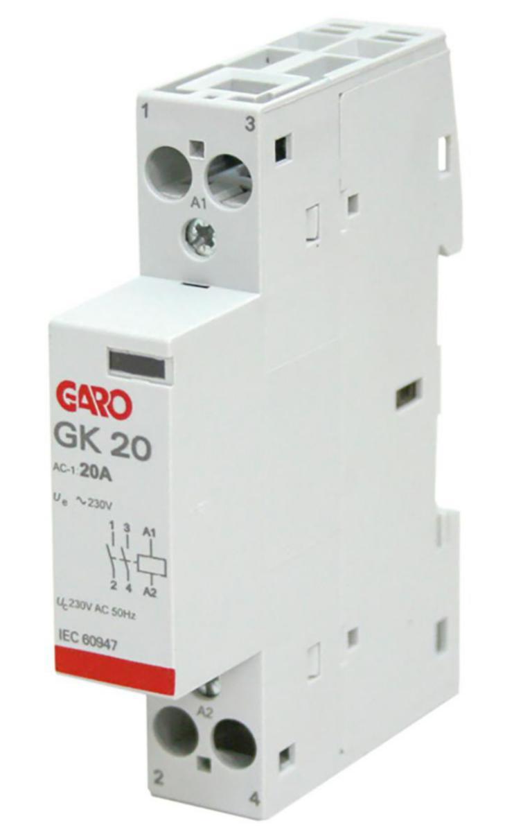 Kontaktor 1 modul GK 2-polig - KONTAKTOR 20A 2NO 230V AC GK20 2NO 230V AC