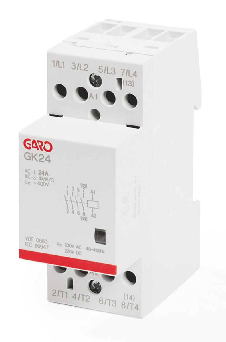 Kontaktor 2 moduler GK 4-polig - KONTAKTOR 24 4NO 230V AC/DC GK24 4NO 230V ACDC