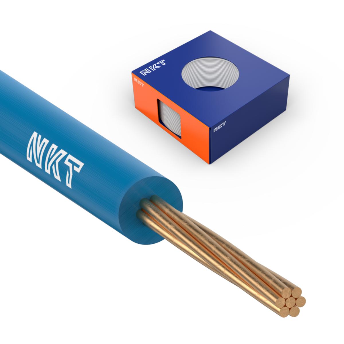 Installationskabel halogenfri FQ Xtra (H07Z1-R) 450/750V Dca, Nkt - FQ XTRA 1.5 BLÅ DCA R100 (*2)