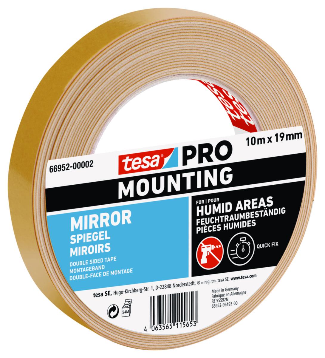 Monteringstejp Tesa 66952 Spegel - MONTERINGSTEJP FÖR SPEGLAR 10M X 19MM