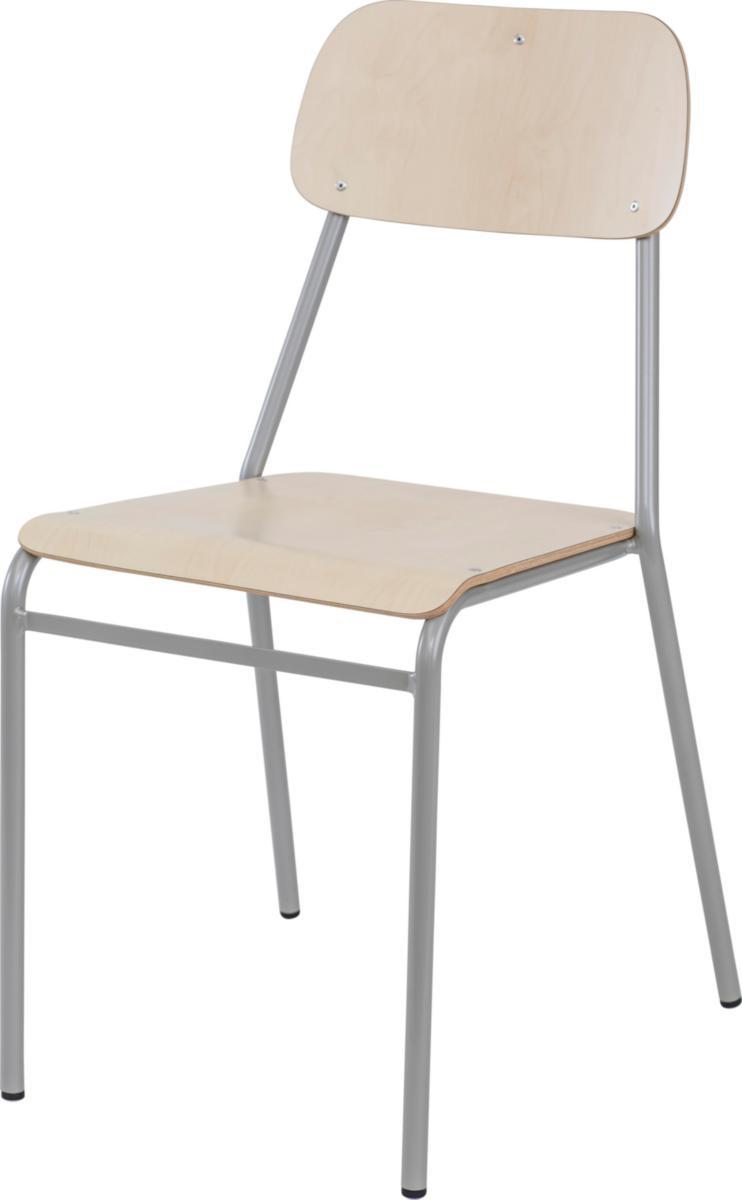 Stol Oldie - STOL OLDIE STAPELBAR FORMPRESSAD BJÖRK / ALULACK