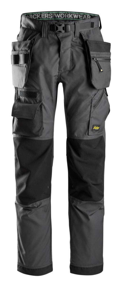 Golvläggarbyxa Snickers 6923 FlexiWork - MIDJEBYXA SNICKERS 6923 GRÅ/ SVART STRETCH FW HF STL 40