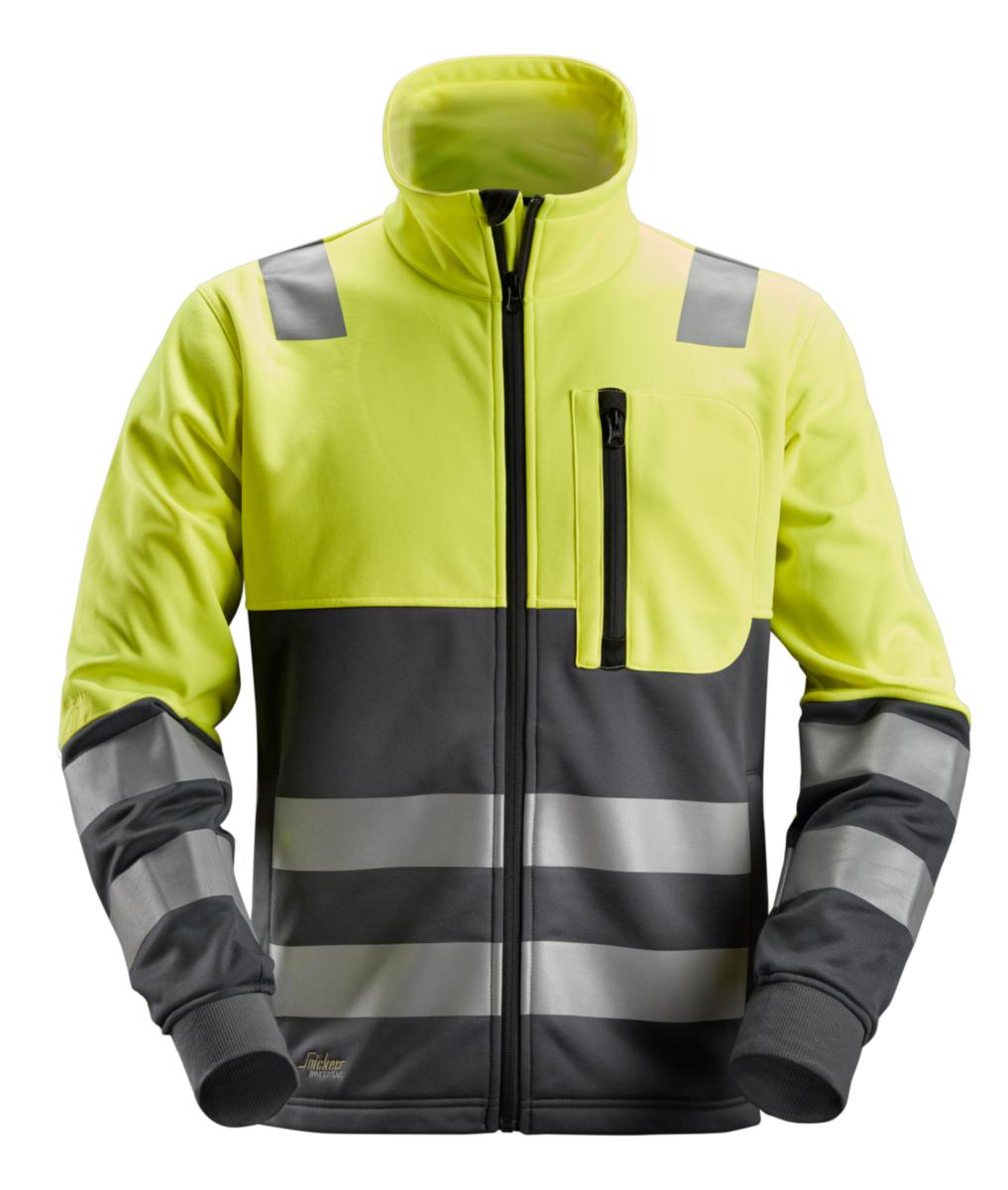 Fleecejacka Snickers 8035 Allround - FLEECEJACKA SNICKERS 8035 GUL VARSEL KL2 ALLROUND STL M