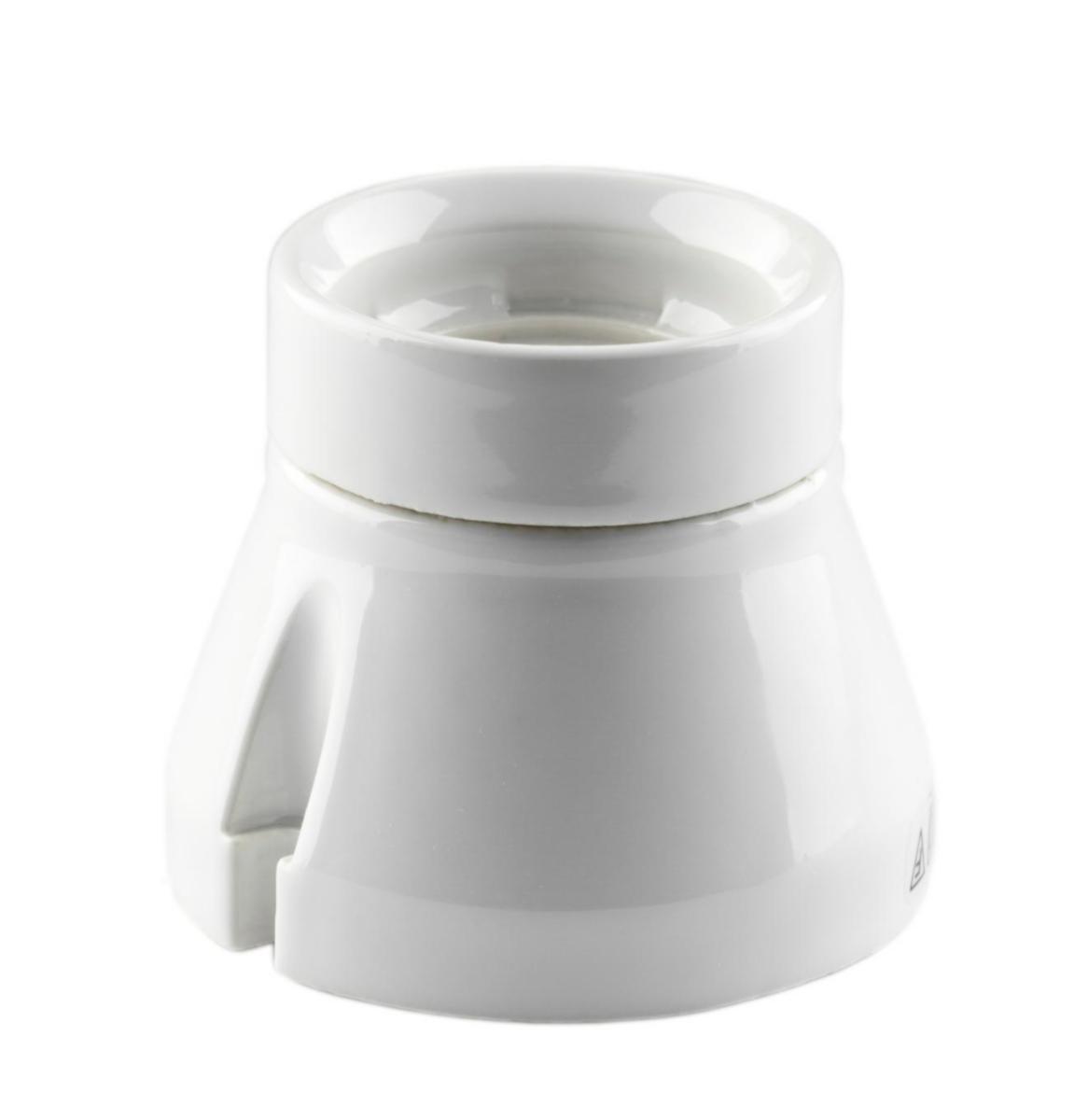 Fotlamphållare E27 rak - FOTLAMPHÅLLARE VIT E27 100W