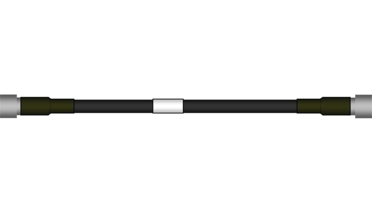 Jumper 4.3-10 Hane till 4.3-10 Hane 1/2", Commscope - JUMPER F4A1/2 4,.3-10 M-M 1,0M F4A-HMHM-1M-P