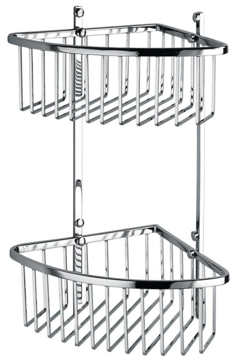 Förvaringskorg, för hörn, ADORA® - FÖRVARINGSKORG ADORA HÖRN DUBBEL ROSTFRI 205x205x390 MM