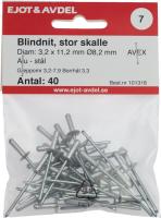 Multigripnit AVEX "stort huvud" SB-pack, aluminium