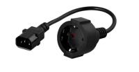Adapter IEC/Schuko 0,2m, Elrond