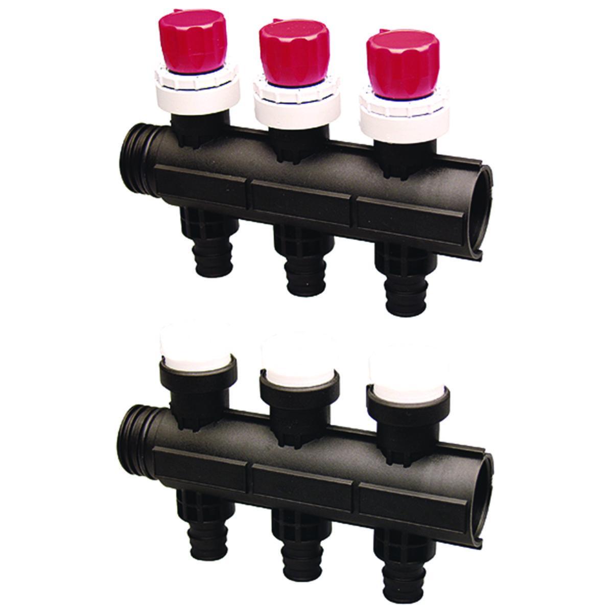 Fördelare Pro 1 Q&E, Uponor - UPONOR PRO 1"Q&E FÖRDELARE 3 20X2