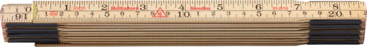 Måttstock Hultafors 61 trä - MÅTTSTOCK HULTAFORS TRÄ 61-2M 10 DEL TUM/M