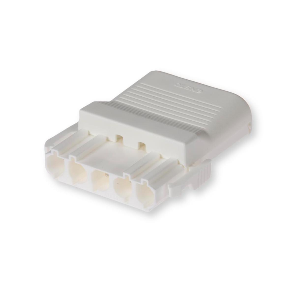 5-polig stickkontakt med dragavlastning - KONTAKTDON 5P VIT HAN 5ST NAC51S.WX2
