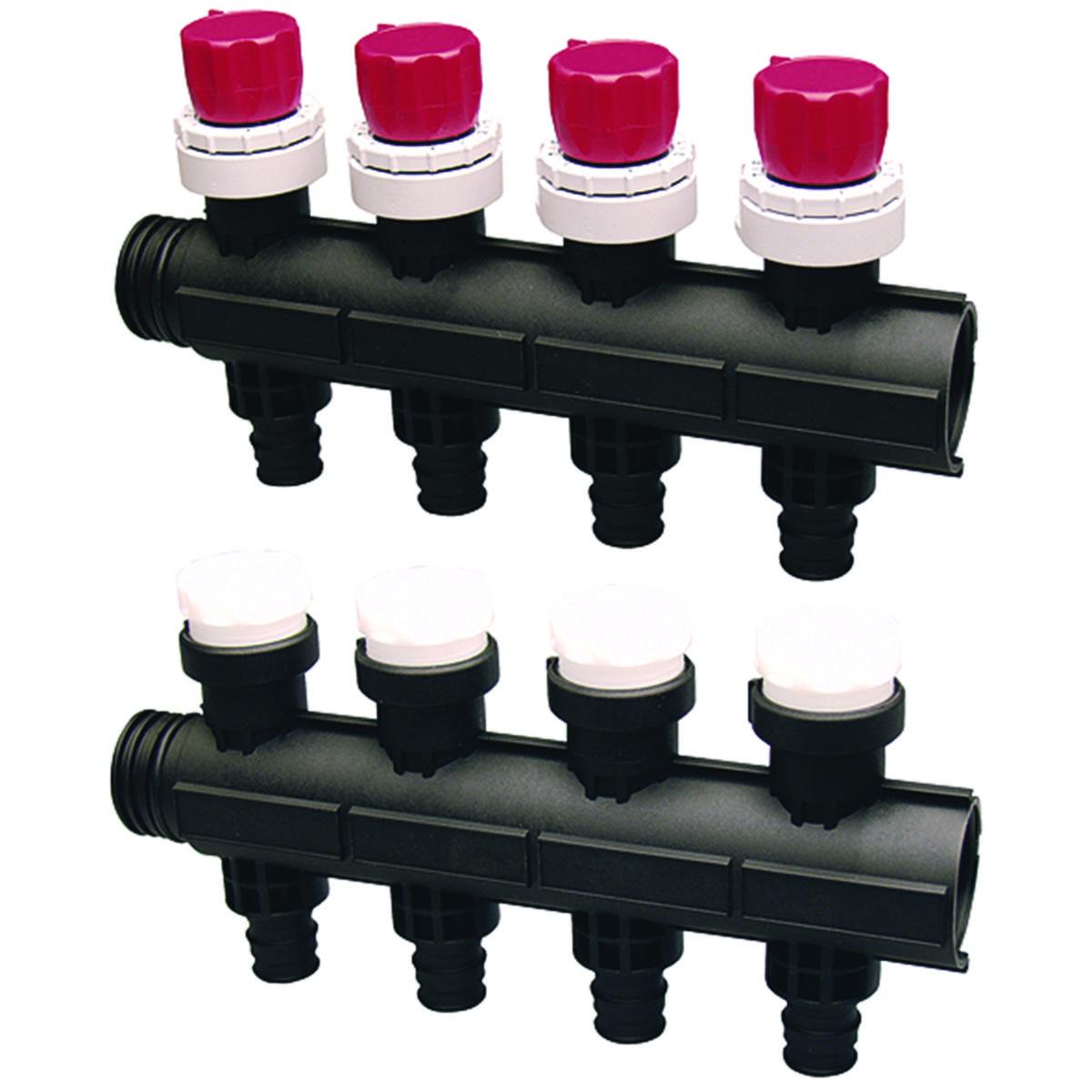 Fördelare Pro 1 Q&E, Uponor - UPONOR PRO 1"Q&E FÖRDELARE 4 20X2