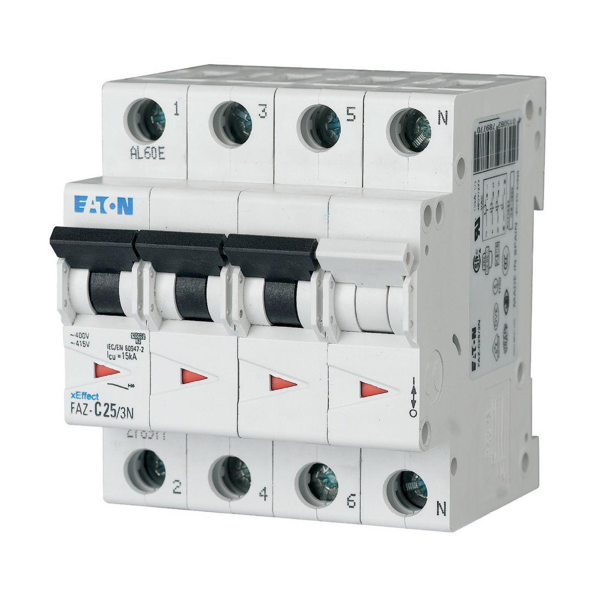 Minibrytare FAZ 3-pol+N C - MINIBRYTARE FAZ 16A 3P+N C FAZ-C16/3N