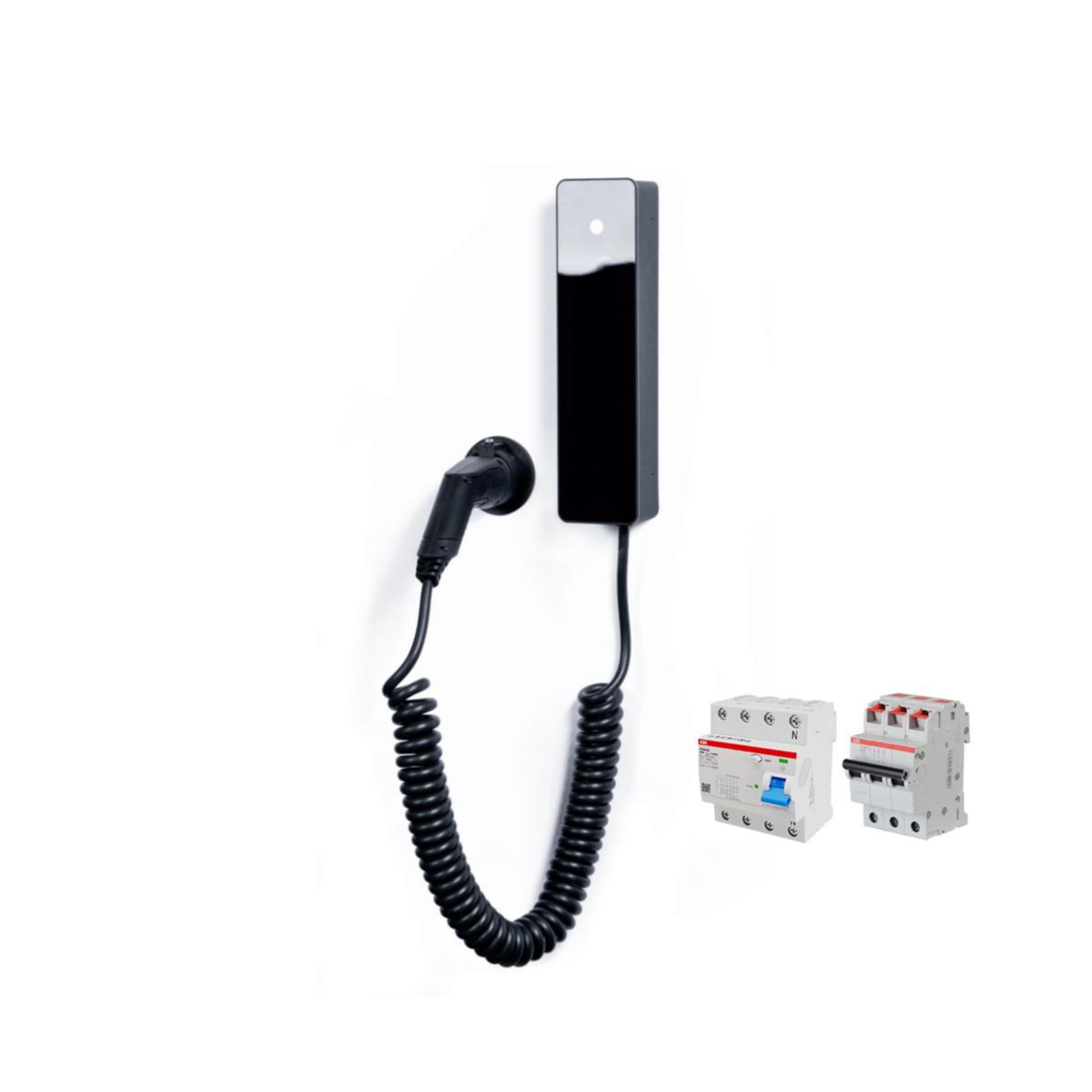 Laddboxpaket P1 4m ABB25 RCD B - PAKET PRO 2.0 4M SPIRALKABEL PB2EMPWLBBS425