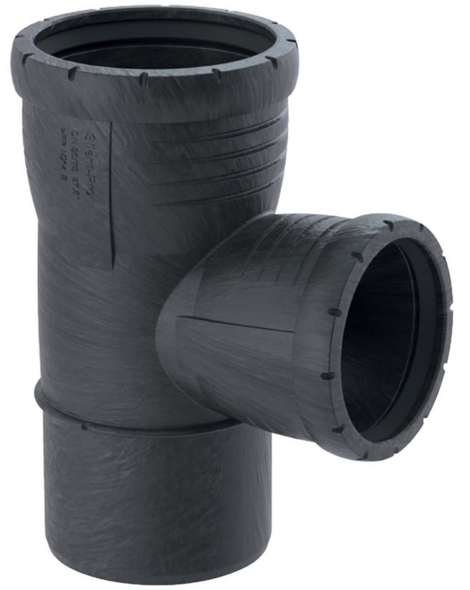 Grenrör med två muffar 87,5°, PP, Silent Pro - GRENRÖR 87.5°. 75X50MM SILENT PRO. GEBERIT