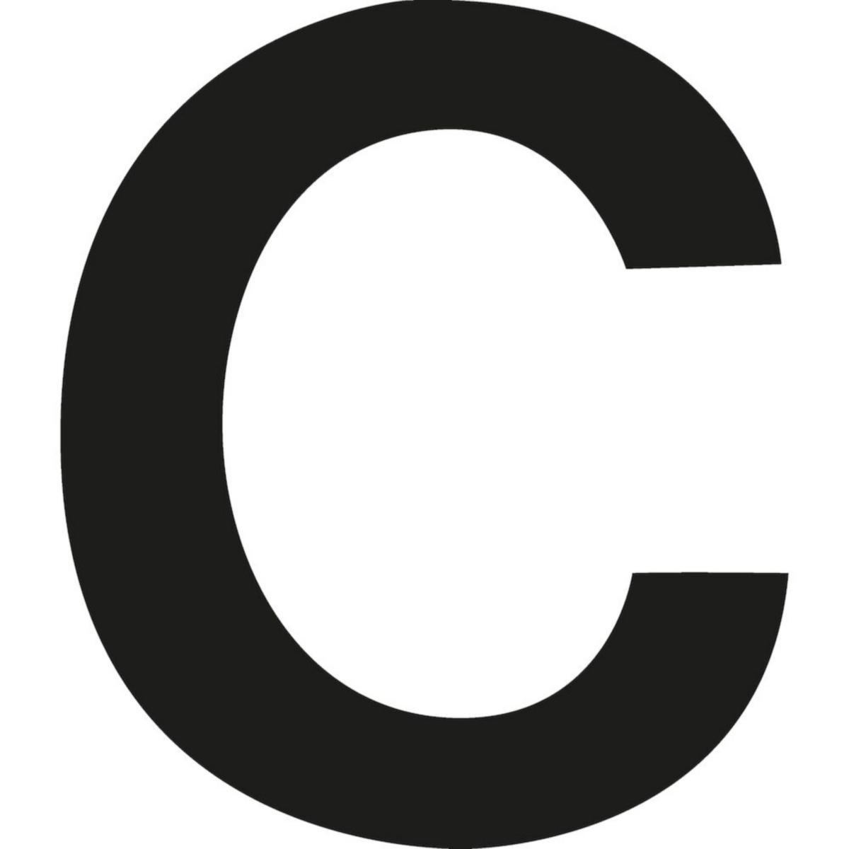 Bokstäver och siffror - DEKAL C SYSTEMTEXT SJÄLVHÄFTANDE SVART 9CM