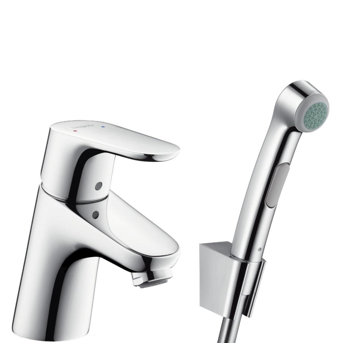 Tvättställsblandare Focus E2, Hansgrohe - HG FOCUS BIDETTE TSBL KROM, 160CM SLANG, HDUSCH