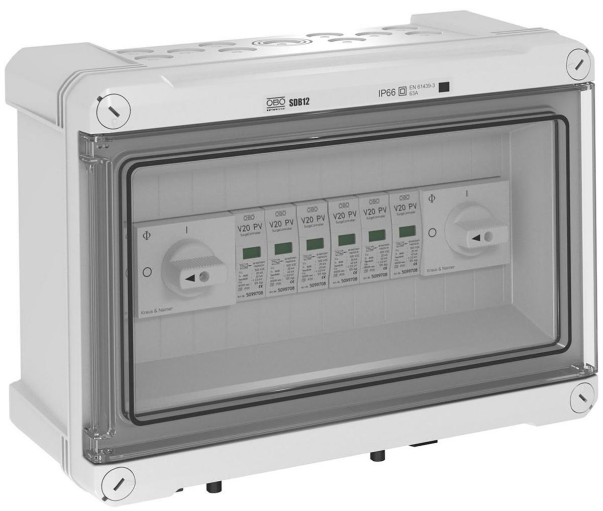 Komplett kapsling IP66 för solcellsanläggningar 2MPP - PV KAPSL. 1KV. DC BRYTARE 2MPP PKV-C1000ST110