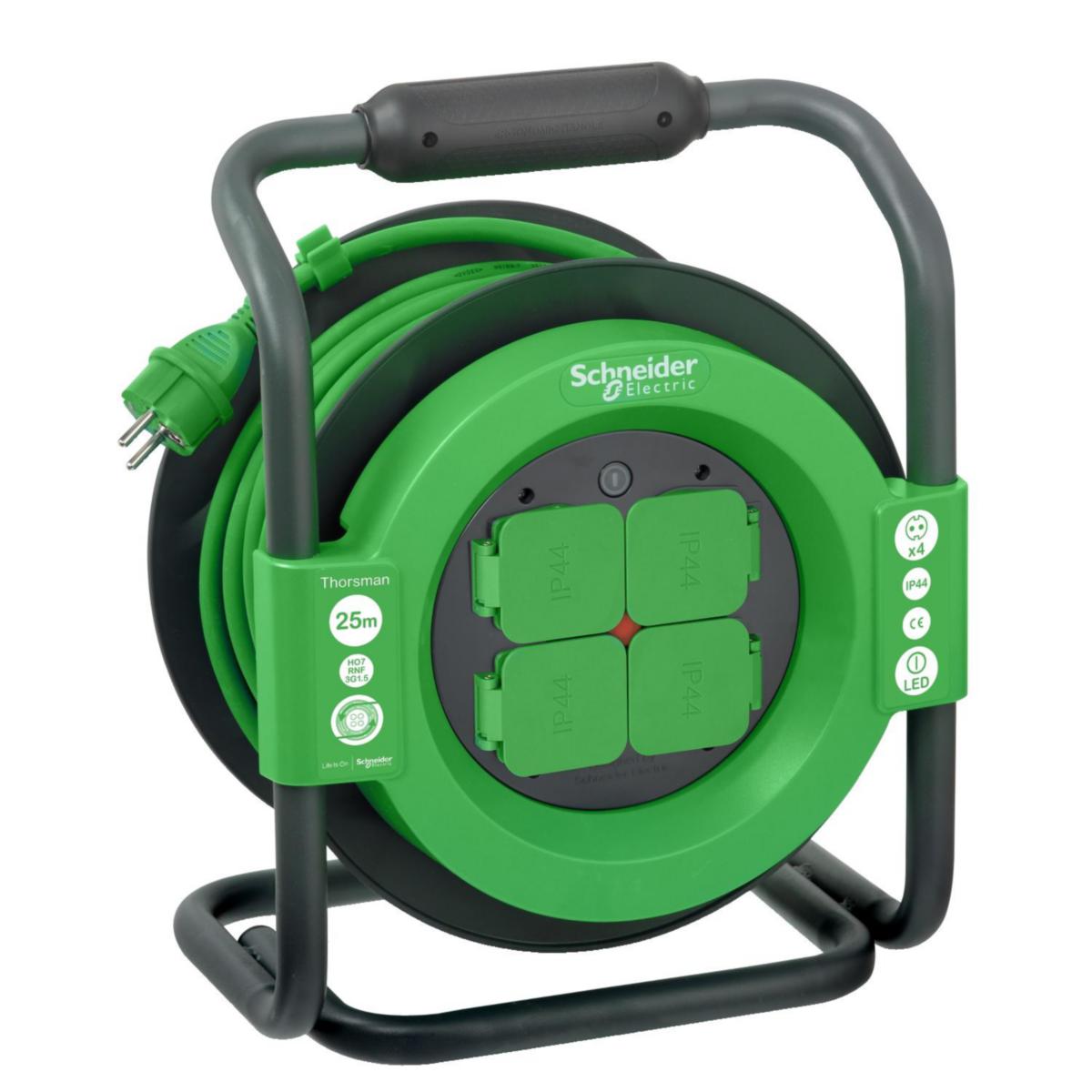 Kabelvinda Professional 3G1.5 IP44, Schneider - KABELVINDA 25M 3G1.5 IP44 H07RNF SCHNEIDER