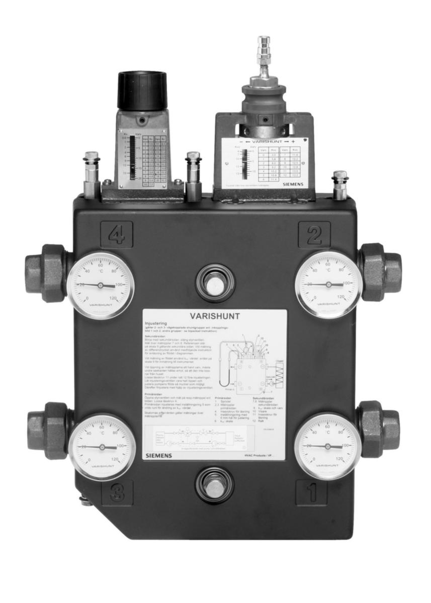 Shuntgrupp Varishunt VFG36, Siemens - VARISHUNT VFG36.2322 2-VÄGS KVS 0.6-3.8 VÄRME