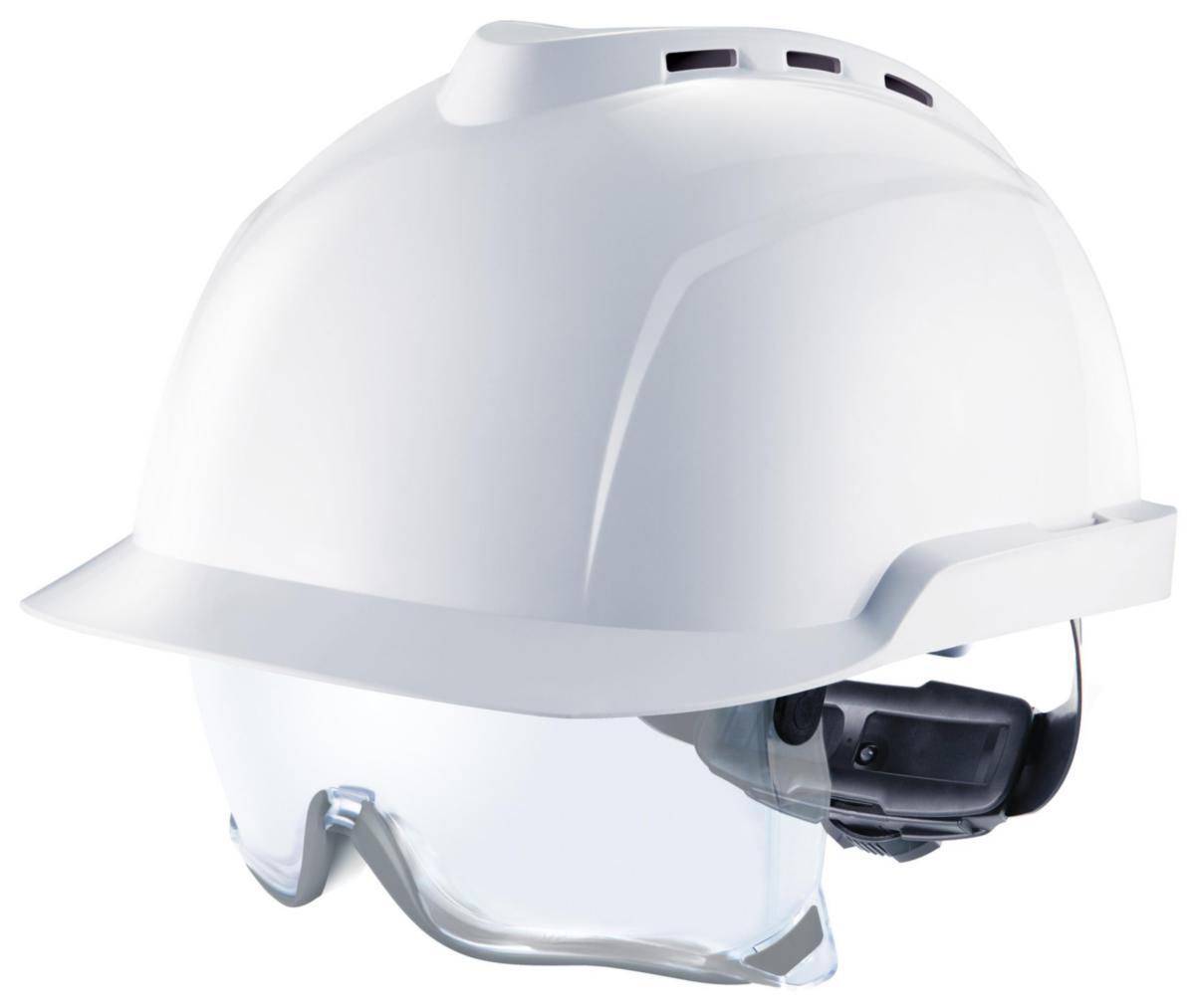 Skyddshjälm MSA V-gard 930 Ventilerad - SKYDDSHJÄLM MSA V-GARD 930 VIT VENT HALVT INBYGGT VISIR