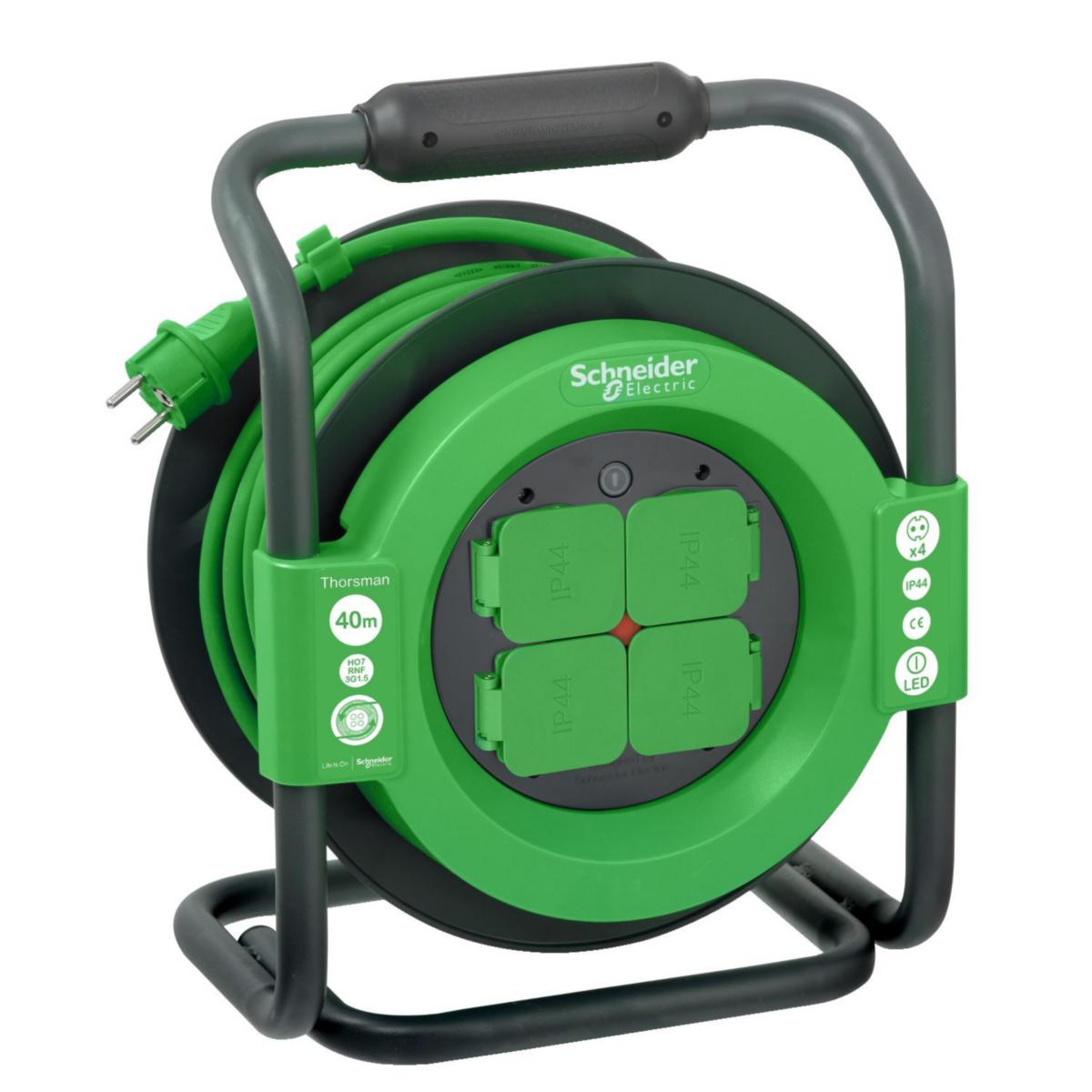 Kabelvinda Professional 3G1.5 IP44, Schneider - KABELVINDA 40M 3G1.5 IP44 H07RNF SCHNEIDER