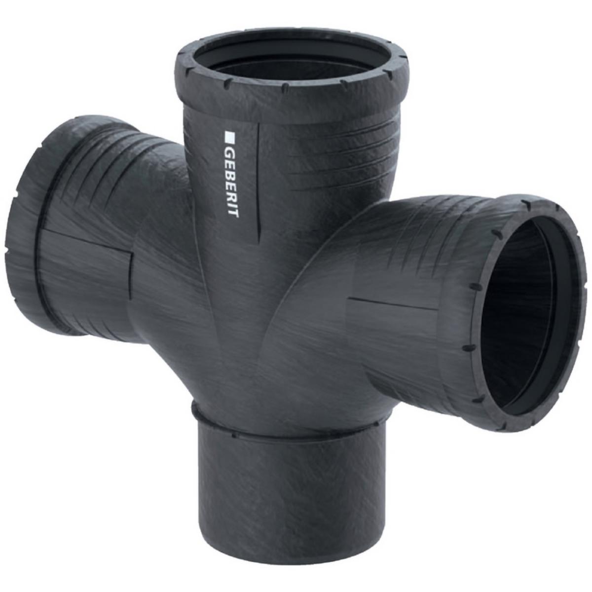 Korsgrenrör rundböjar med tre muffar 87,5°, PP, Silent Pro - KORSGREN 87.5° RUNDB 110X110MM SILENT PRO. GEBERIT