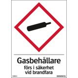 Kemisk märkningskyltar "gasbehållare"