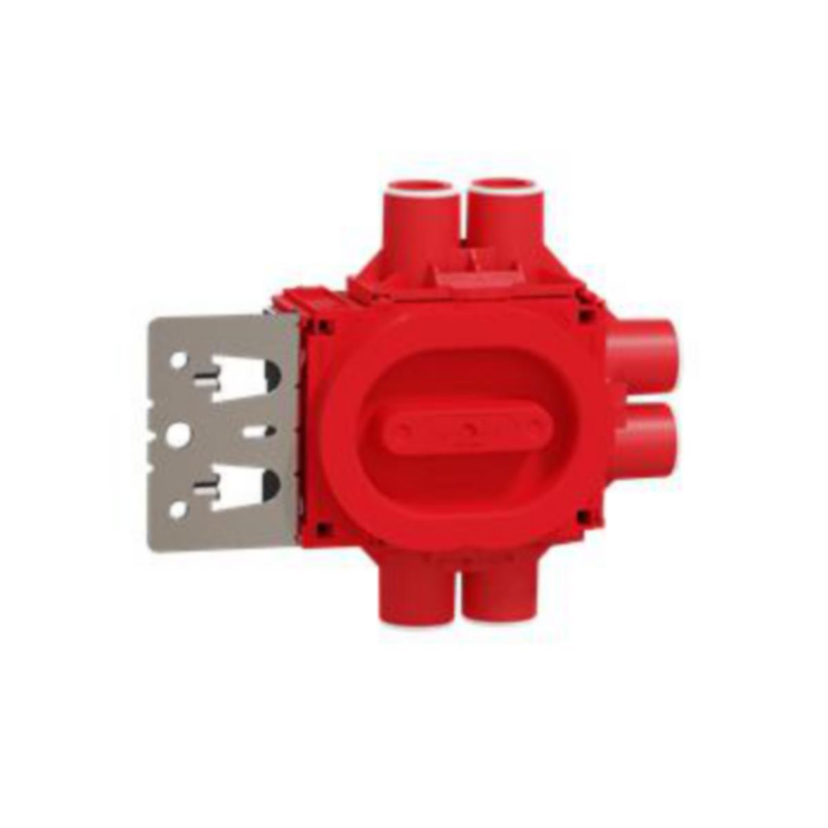 Apparatdosa, infälld, liggande, med regelfäste,1½ för låga uttag, Flexi+, Elko - APPARATDOSA LÅG 1.5 6x16/20 FLEXI+ LIGGAND REGELFÄSTE ELKO