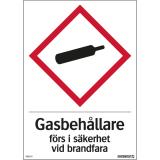 Kemisk märkningskyltar "gasbehållare"