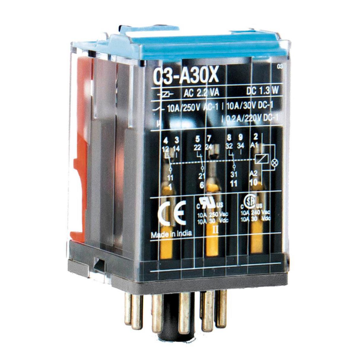 Industrirelä 11-pin C3-A30 standard - RELÄ C3-A30 24V AC C3-A3024Axxx