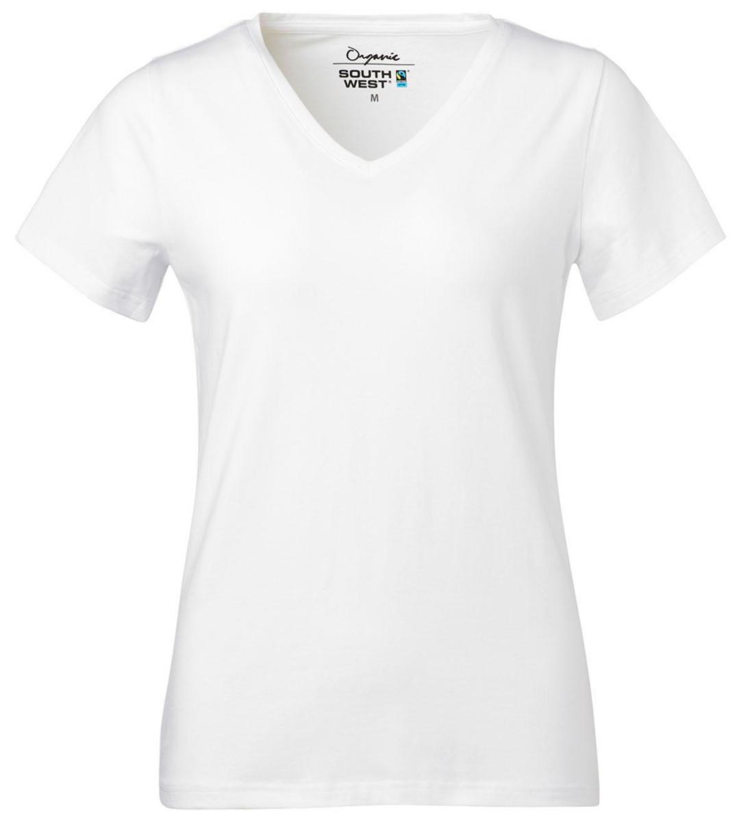 T-shirt South West Scarlet 125 dam - T-SHIRT SOUTH WEST SCARLET 125 DAM V-HALS VIT STL XS