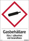 Kemisk märkningskyltar "gasbehållare"