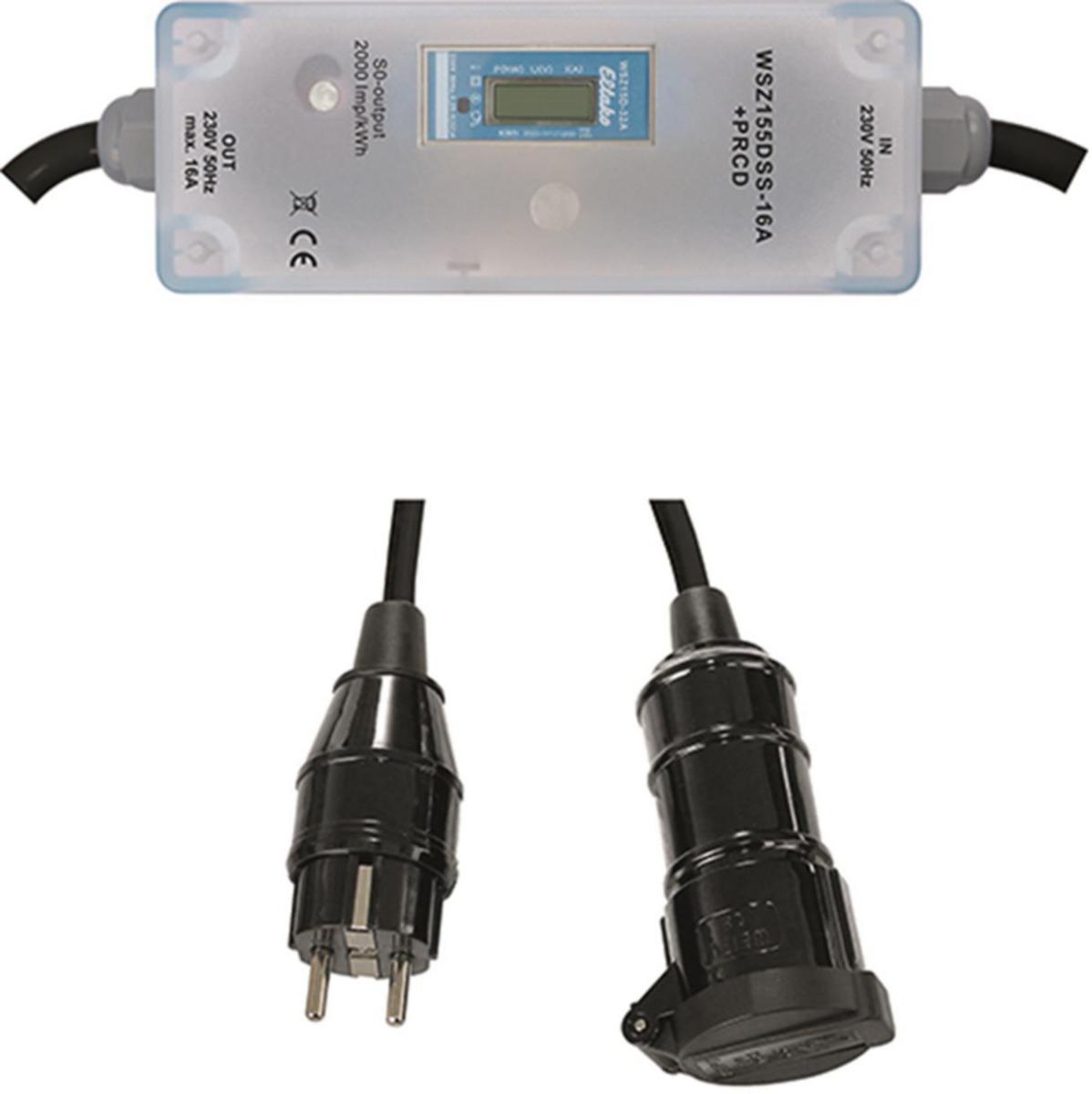 Energimätare portabel 1-fas MID - ENERGIMÄTARE MOBIL 1-FAS MID WSZ155DSS-16A
