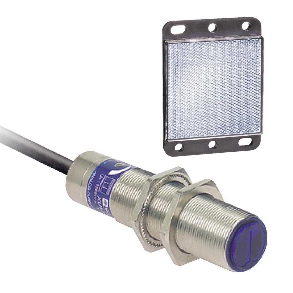 Fotocell XU9 cylindrisk M18 2-tråd AC/DC - FOTOCELL METALL REFLEX XU9M18MA230