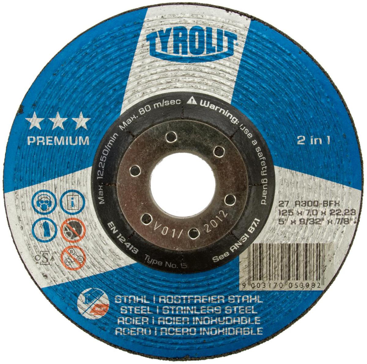 Navrondell Tyrolit Premium 2in1 - NAVRONDELL TYROLIT PREM. 2IN1 125X7X22 A30Q-BFX