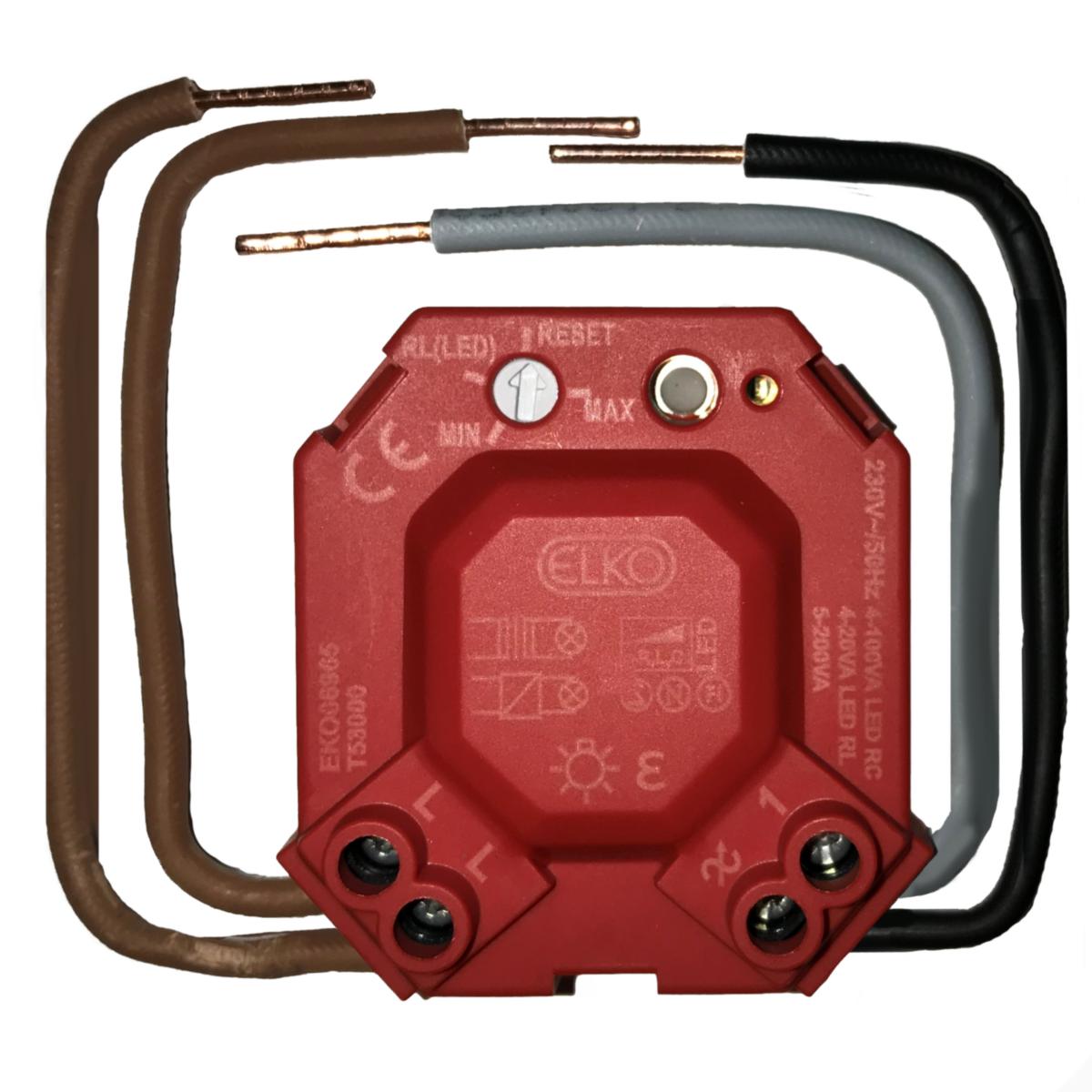 Dosdimmer, 2-tråd 4-100 W LED, Elko - DIMMERPUCK 4-100W LED INKL IMPULSFJÄDER ELKO