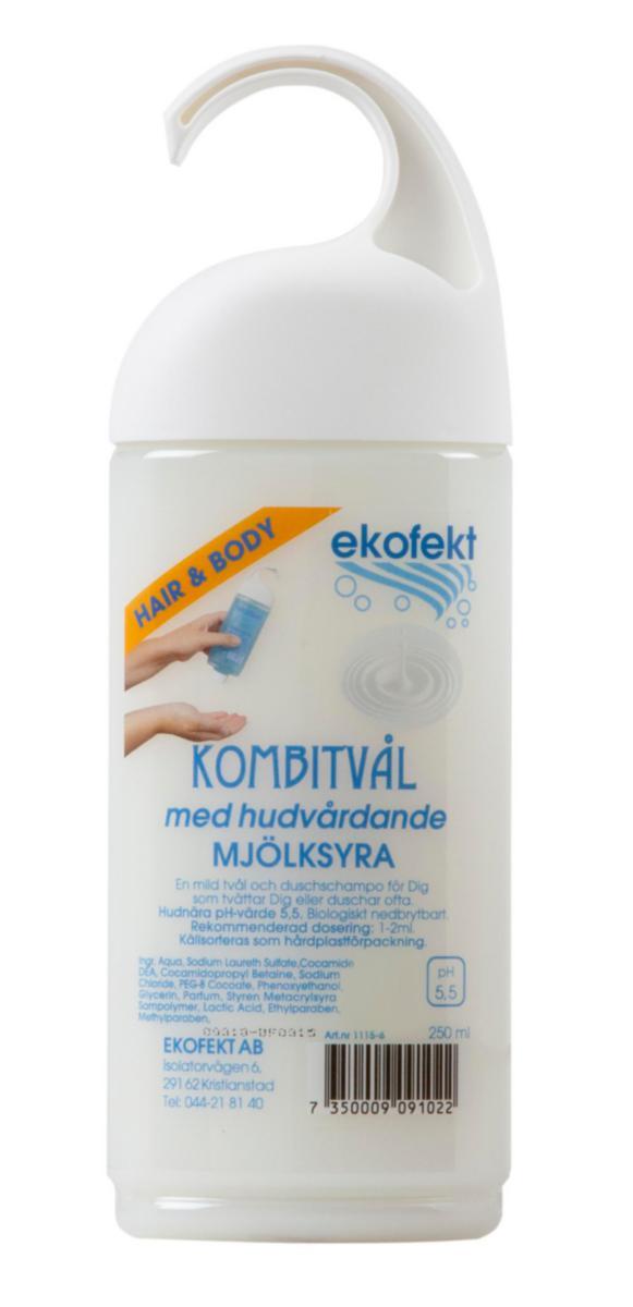 Hand och Duschtvål Ekofekt Kombitvål - DUSCHSCHAMPO MILD EKOFEKT 250 ML MED KROK KOMBITVÅL