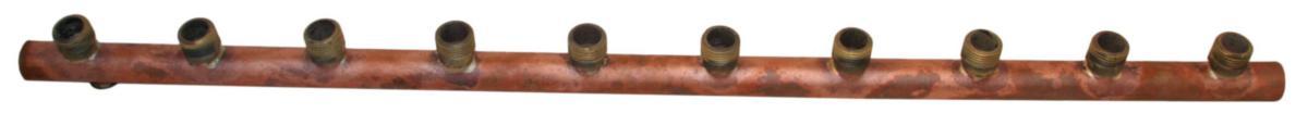 Fördelningsrör av kopparrör med anslutningar av rödgods Danfoss/Bogårdhs - RAKT FÖRDELN.RÖR 22x1,0 KONAD ANSL UTG G15 10 ANSL L=700MM