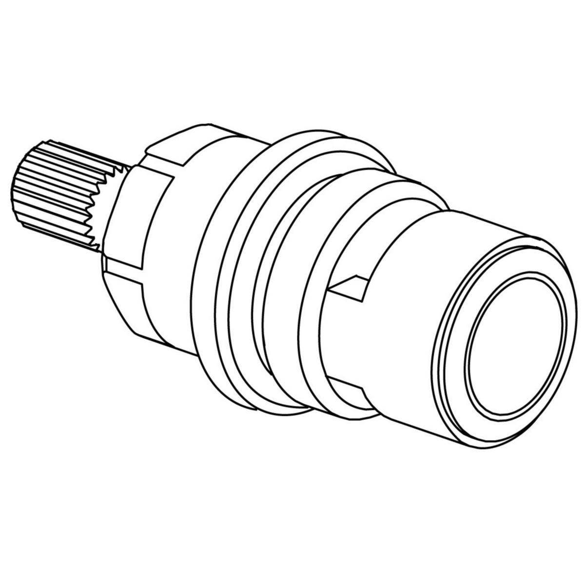 Ventilöverstycke med keramisk tätning, Gustavsberg - GBG VENTILÖVERSTYCKE G15 KERAMISK TÄTN. TERM.BL