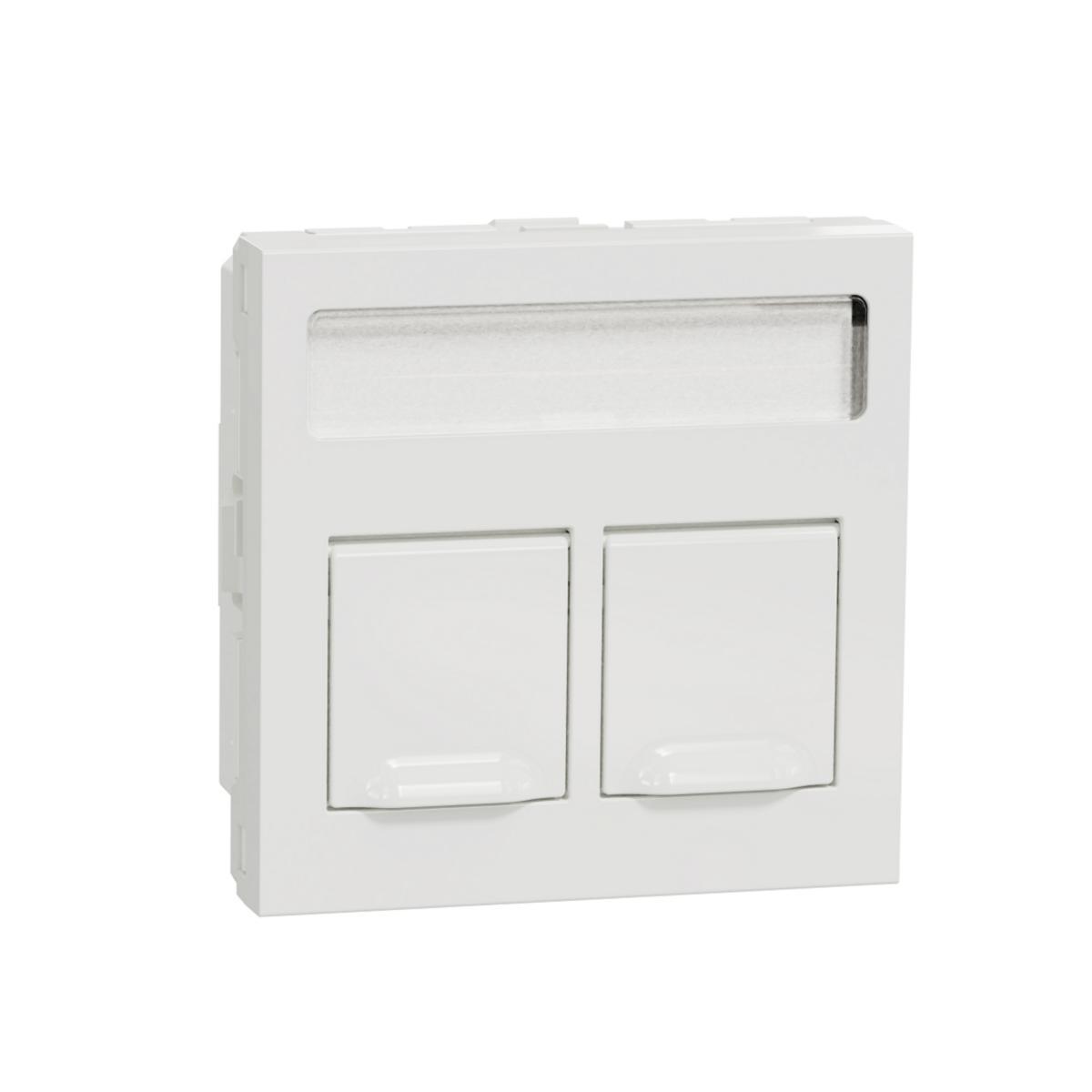 Centrumplatta 2xRJ45 DPM rak - C-PLATTA RJ45 DBL DPM RAK VIT NU942218