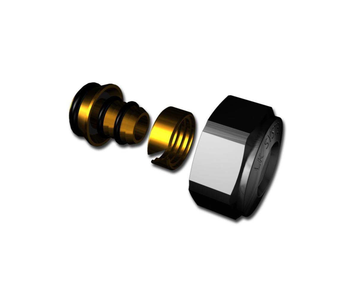 Anslutningskoppling RF, tillbehör tillvärmekretsfördelare, LK - LK ANSLUTNINGSKOPPLING 17X2,0MM X GE20