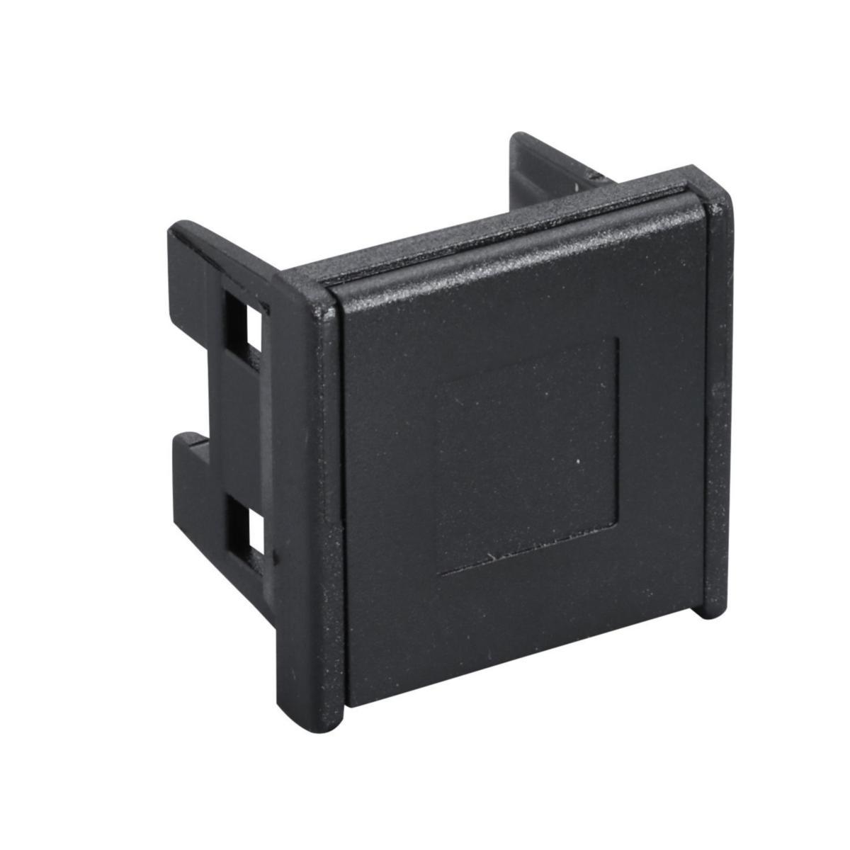 Montageram Actassi med dammlucka RJ45, - MONTAGERAM MED DAMMLUCKA SVART